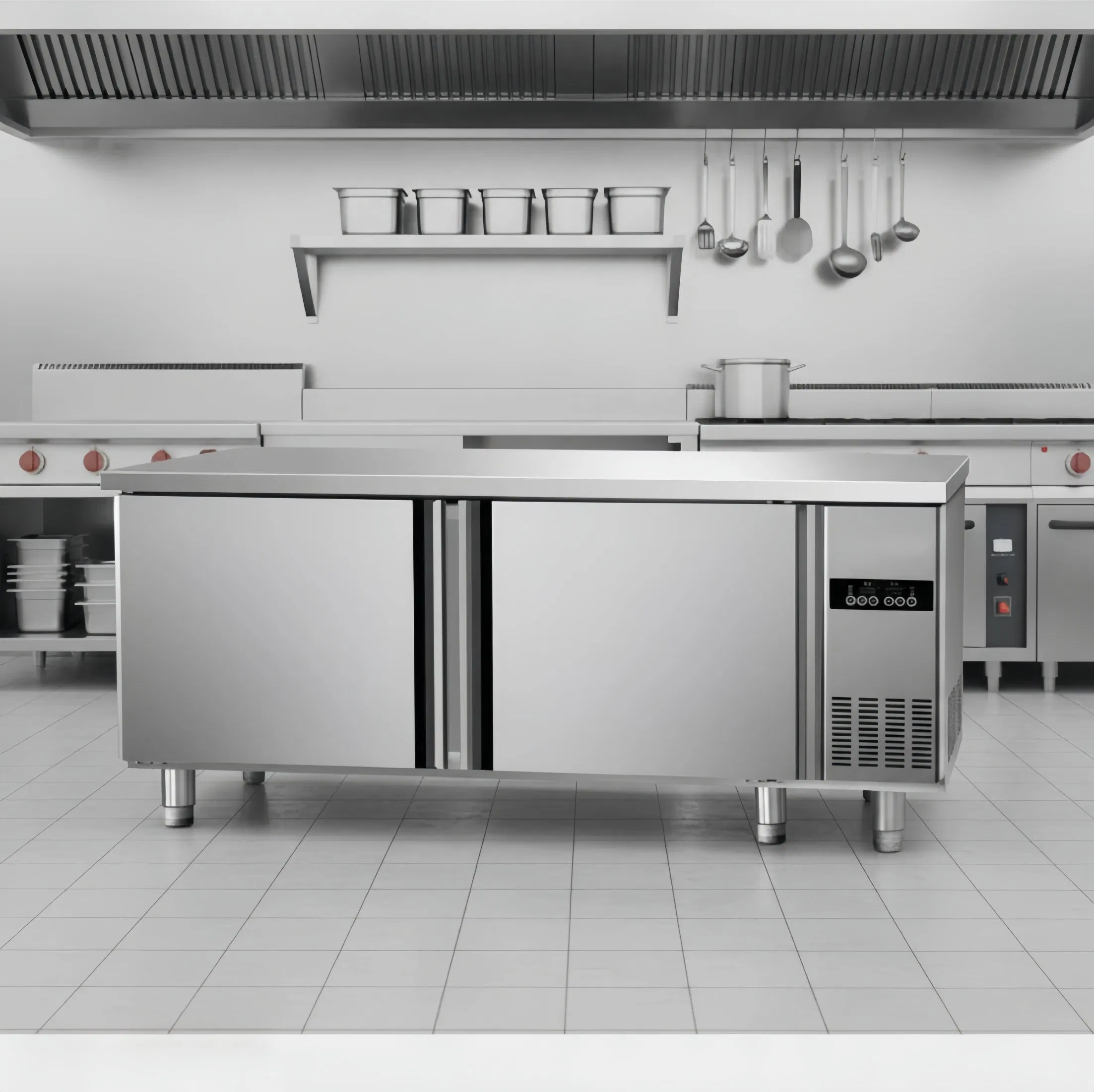 Commercial Refrigerated Worktable Stainless Steel for Prep Area
