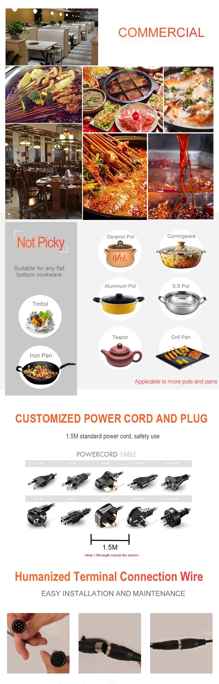Infrared Induction Hot Pot Cooker Setup