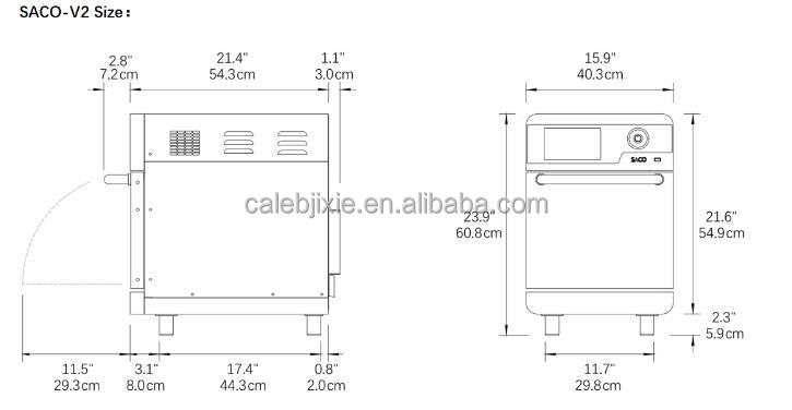 High speed cooking oven operation details