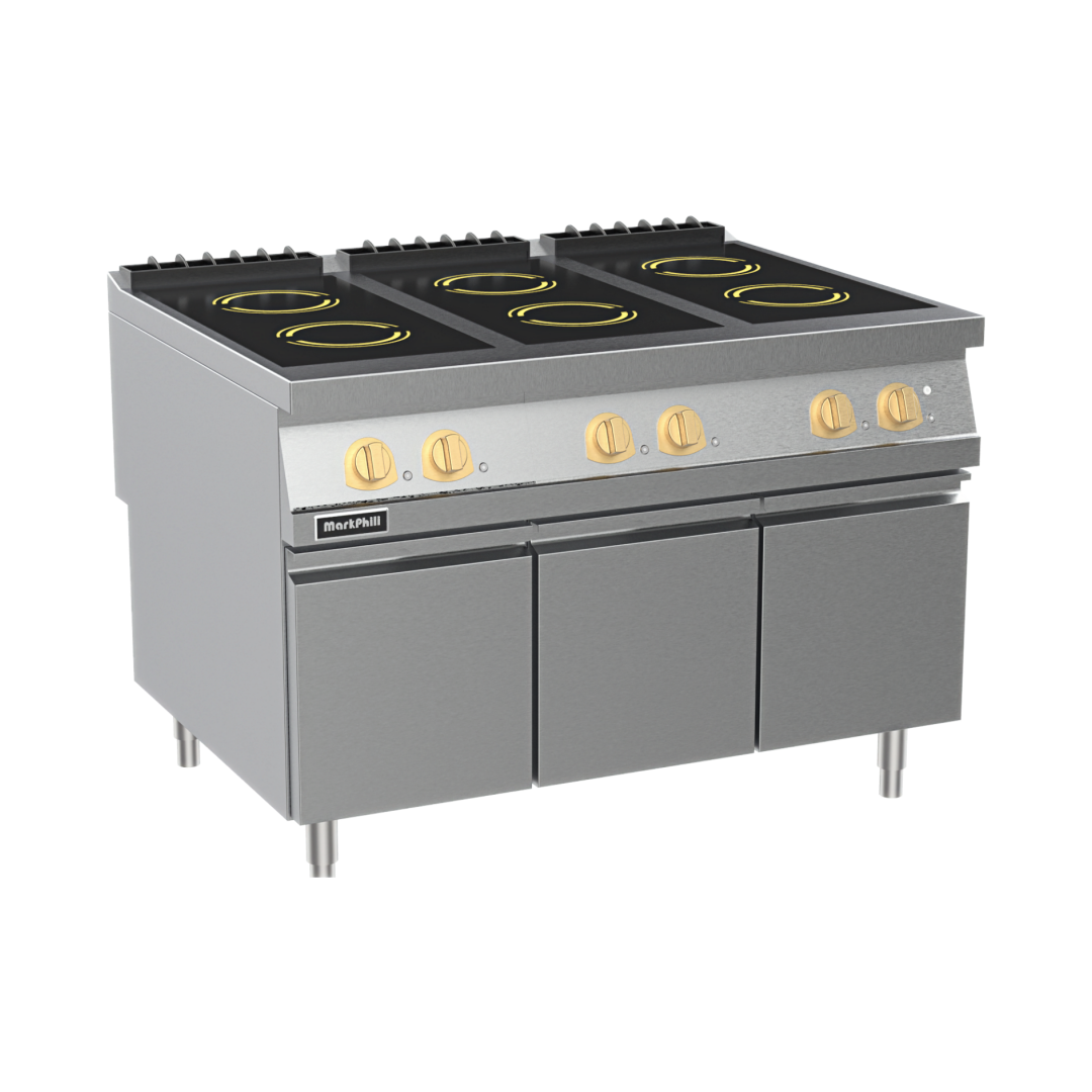 21kW Electric Induction Cooker Stove for Commercial Kitchen 6-Burner Restaurant Equipment