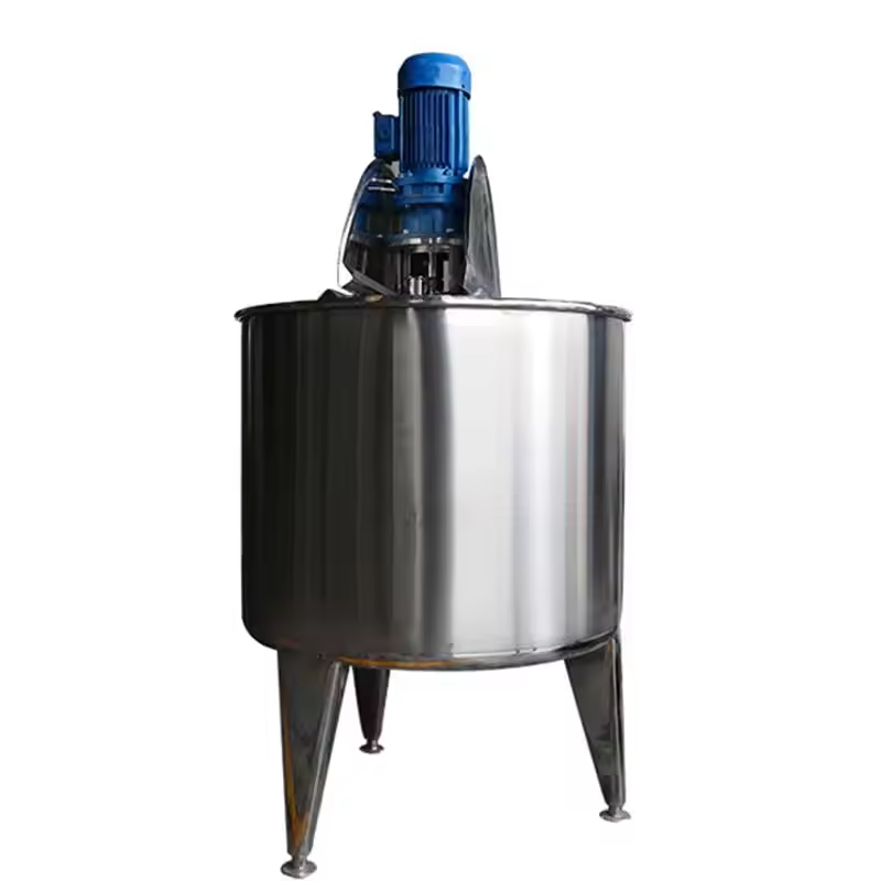 100L-1000L Food Grade Stainless Steel 304 Single Layer Flip Top Mixing Tank With Agitator