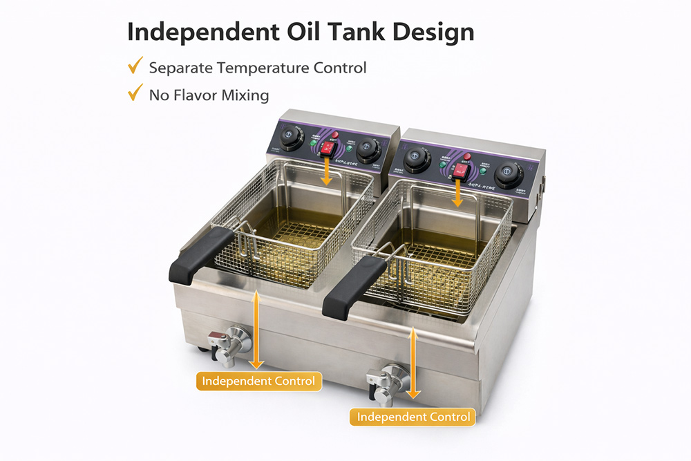 Dual Independent Oil Tank Structure