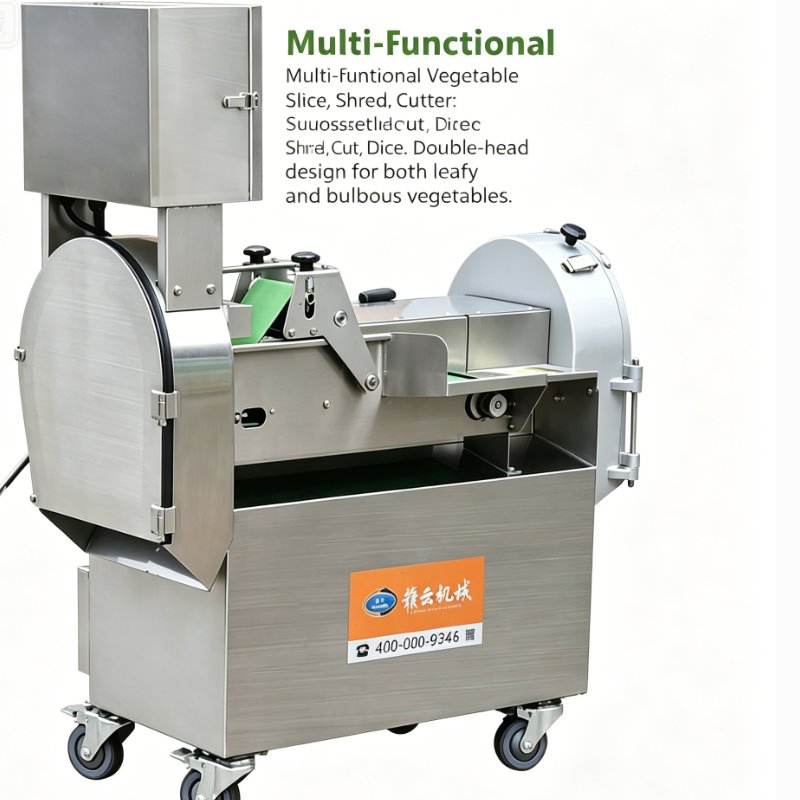 High-Precision Dual-Head Vegetable Cutting Equipment for Catering, Restaurant and Canteen Use