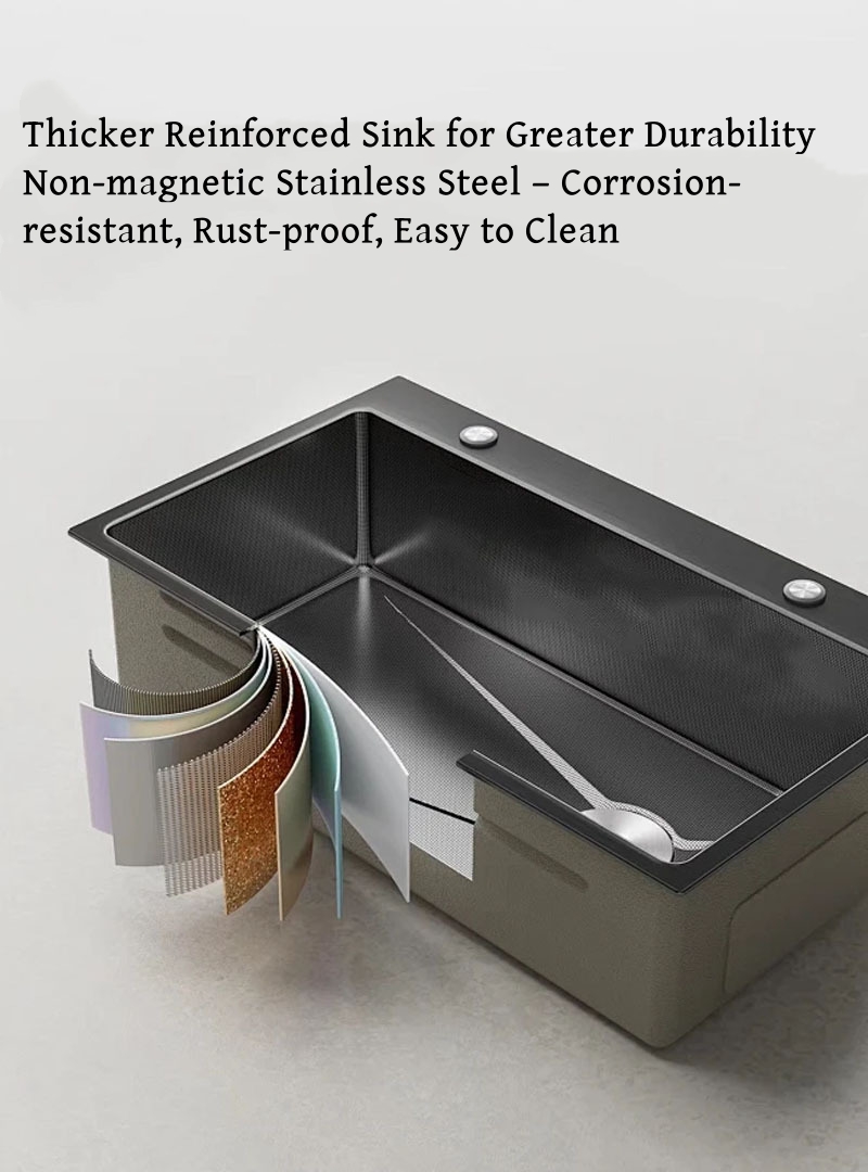 Stainless steel sliding door workbench detail 5