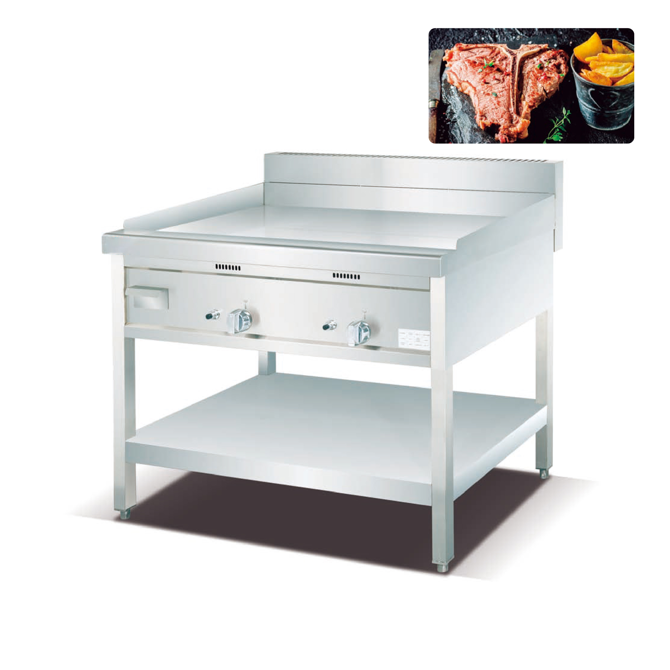 Commercial Kitchen Equipment Restaurant Counter Top Gas Grill Lava Rock BBQ Steak Griddle Electric Powered for Bakery Use