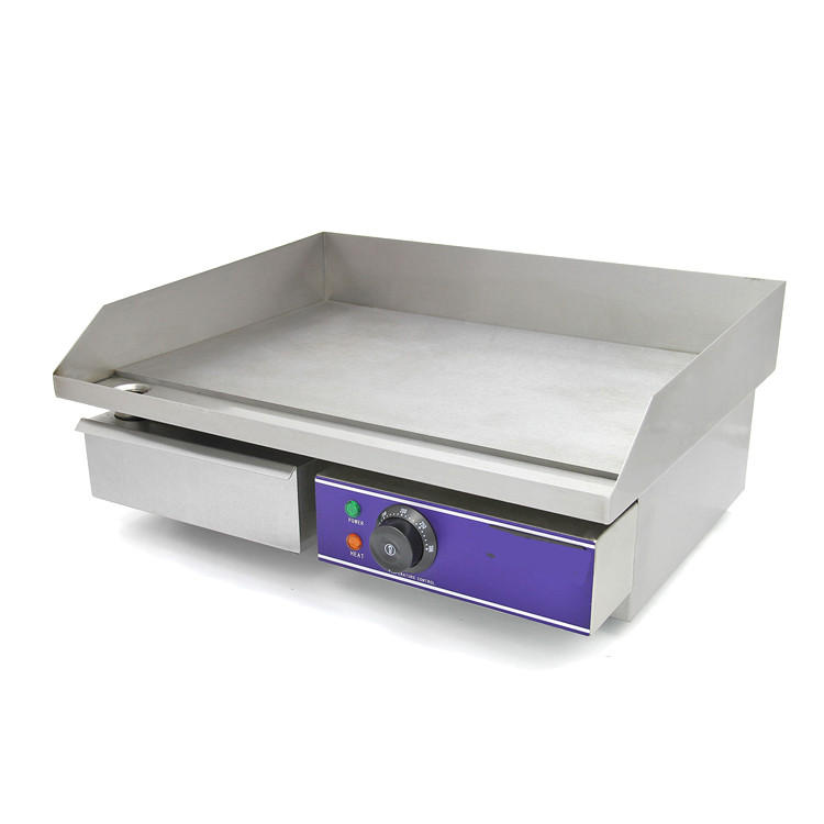 Commercial 12 mm Chrome-Plated Gas Flat Griddle Restaurant Balcony Electric Counter Top Stainless Steel Electric Flat Griddle