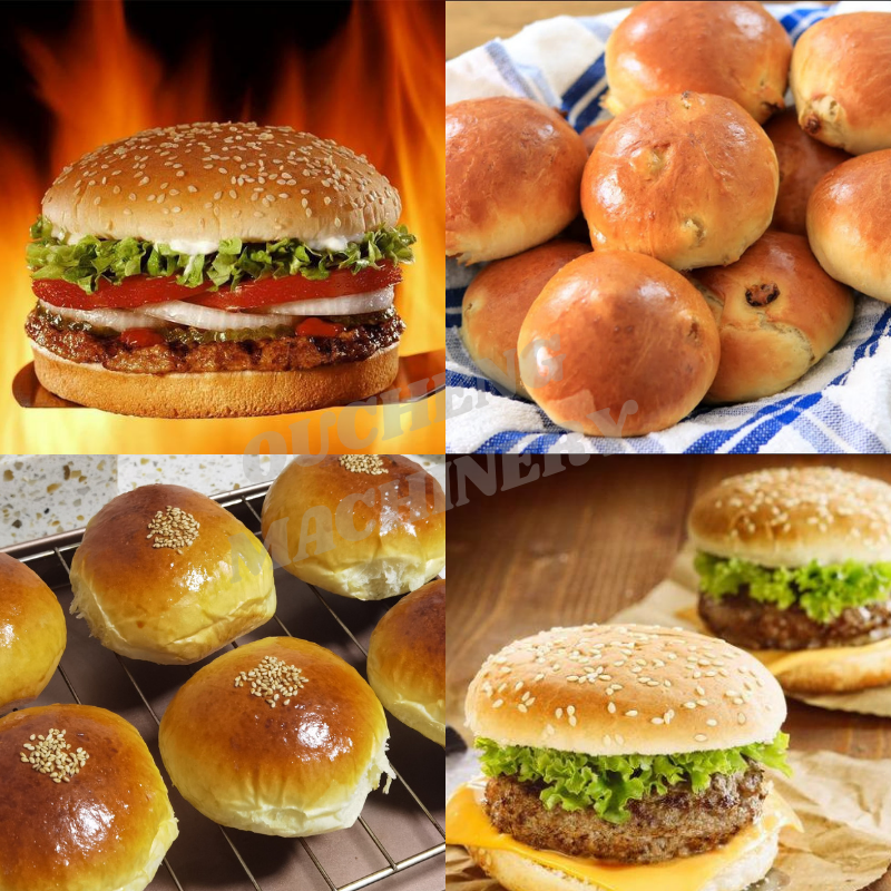 Automatic Hamburger Burger Buns Production Line Dough Divider Rounder Bread Complete Baking Machine Bakery Equipment