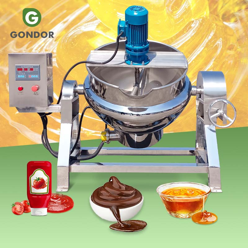 Electric Biryani Cook Candy Cooking Mixers Agitation 100 Gal Gas Heating Double Steam Jacket Kettle Food Ghee Boiler Machine