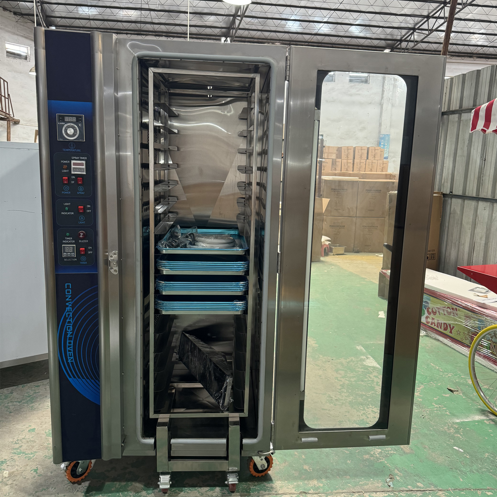 Combi Steam Oven Commercial Bakery Equipment Baking Industrial Gas Hot Air Cake Bread Pizza Convection Ovens
