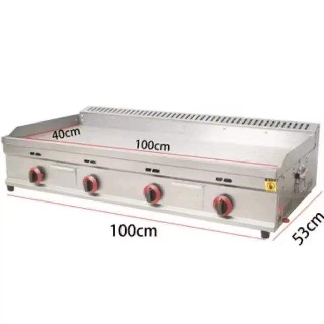 Commercial High-Anti-Fryer Stainless Steel Griddle Contact Grill New for Restaurant Indoor Countertop Electric Use Gas Flat