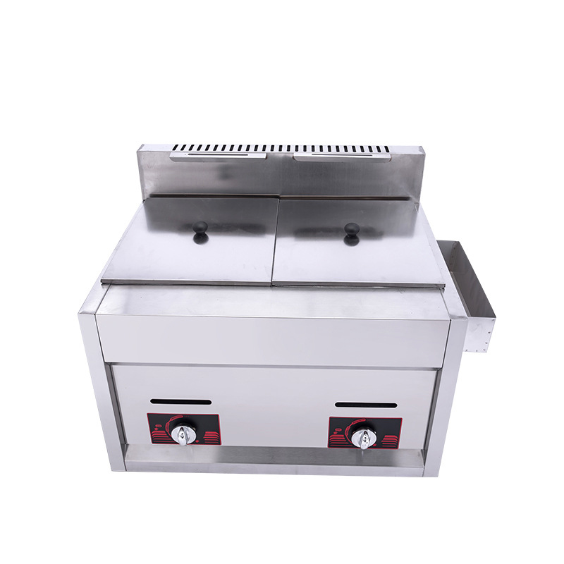 6L+6L Double-tank Table Top Deep Fryer Gas Commercial Kitchen Equipment Gas Fryer