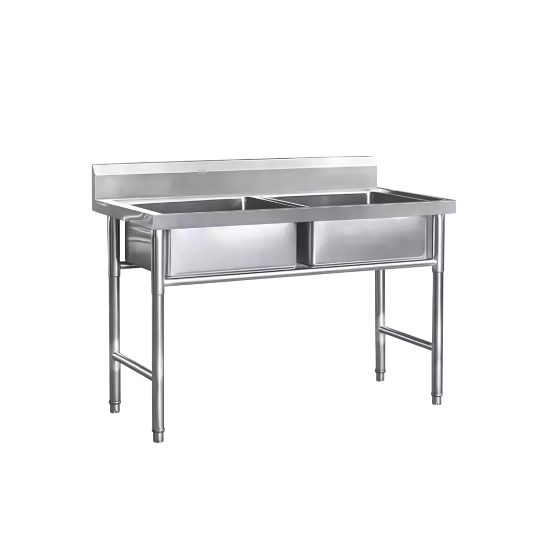 Customizable Stainless Steel Commercial Extra-Large Three-Compartment Sink for Kitchens, Restaurants, and Public Spaces