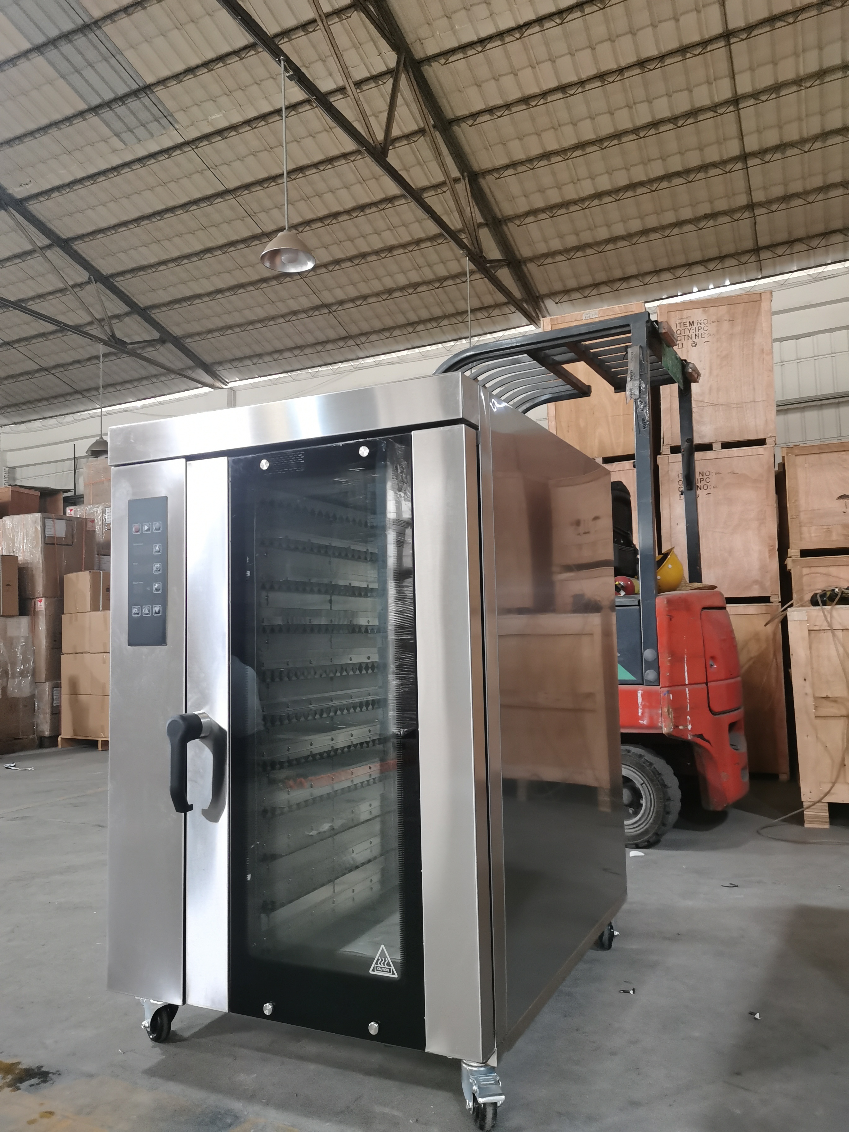 5 Trays Layer Rotary Rotating Fan Convection Oven Electronically Controlled Hot Air Baking Cakes With Steam Generator