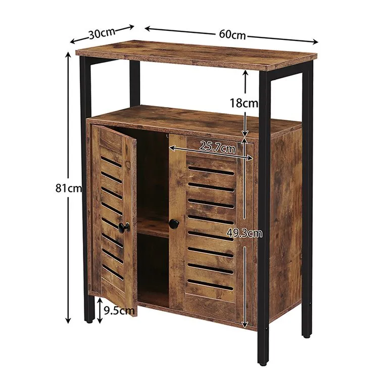 Side Standing Cabinet with Hidden Shelf and Door for Bedroom