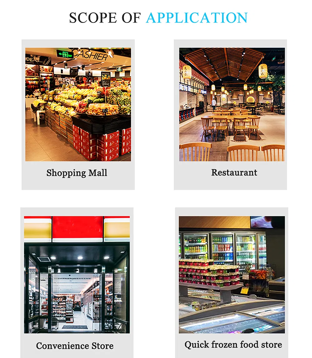 Plug-in Customized Corner Meat Display Chiller Counter Cabinet Freezer