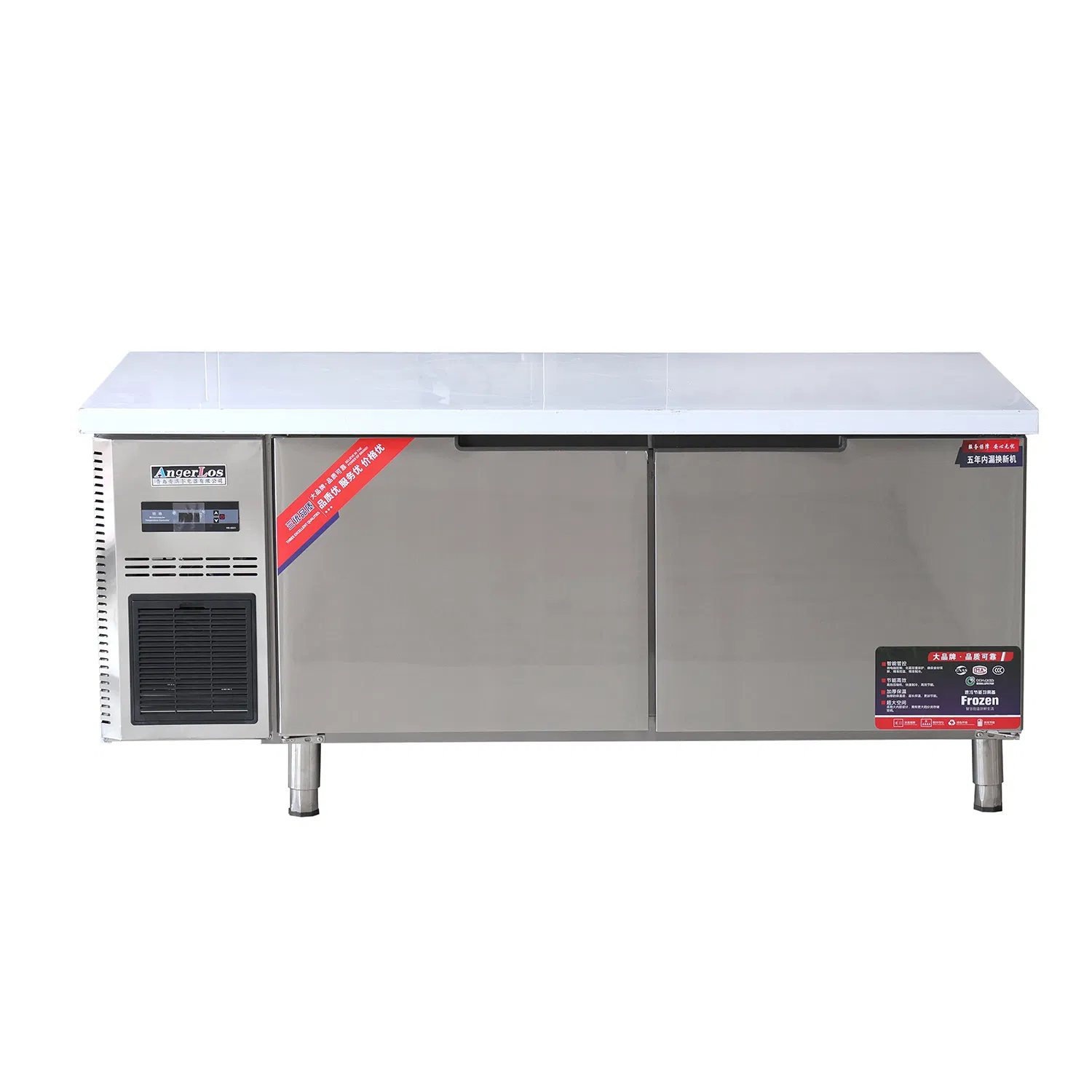 Commercial Under Counter Freezer Stainless Steel Fridge Workbench Chiller Refrigerator