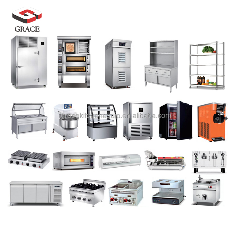 Commercial Electric 1500W Gas Stove Oven Fryer Griddle With Stainless Steel Worktables for Restaurant Kitchen Cooking Use