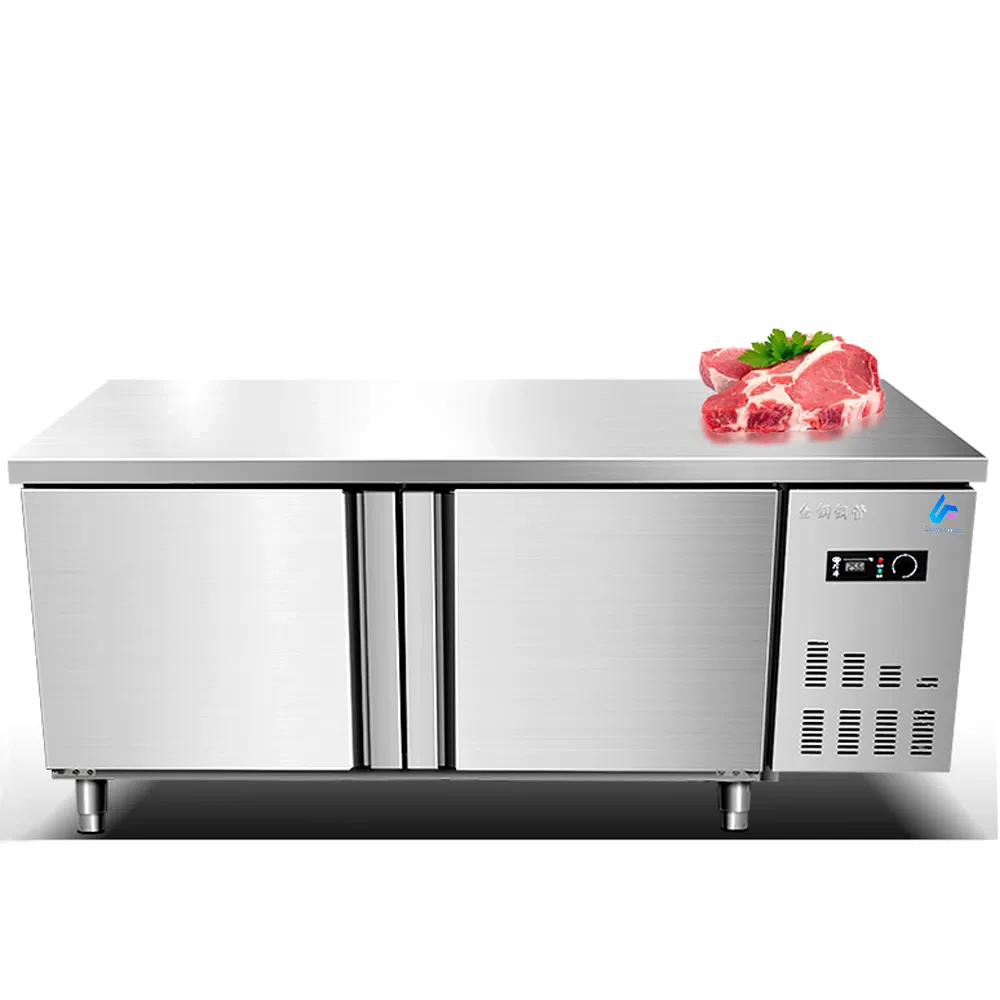 Customized Commercial Food Prep Cooling Workbench Under Counter Refrigerating Worktable