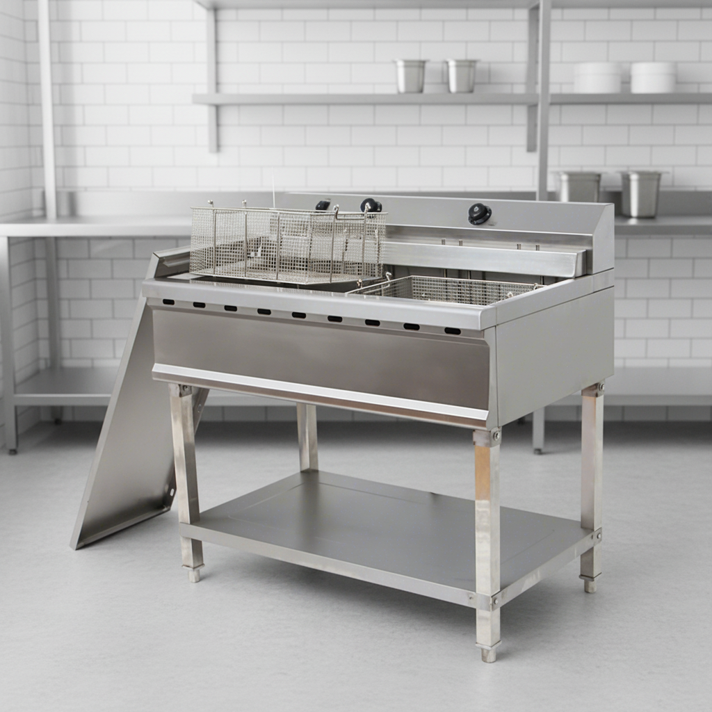 XY Double Crown Commercial Deep Fryer with Dual Baskets and Large Capacity Oil Tank for Busy Restaurants & Fast Food Outlets