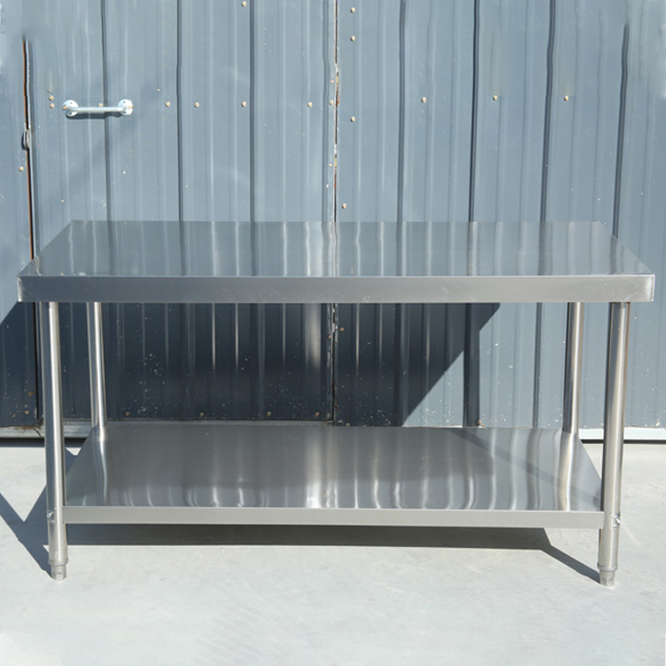 Commercial 201 Stainless Steel Work Table Working Table Restaurant Guangzhou Customized Kitchen Equipment