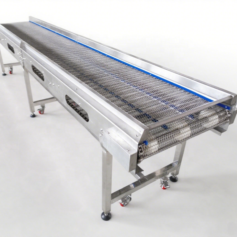 Food Grade Stainless Steel Chain Driven Spiral Wire Mesh Belt in Industry Oven for Potato Chips Deep Frying Machine