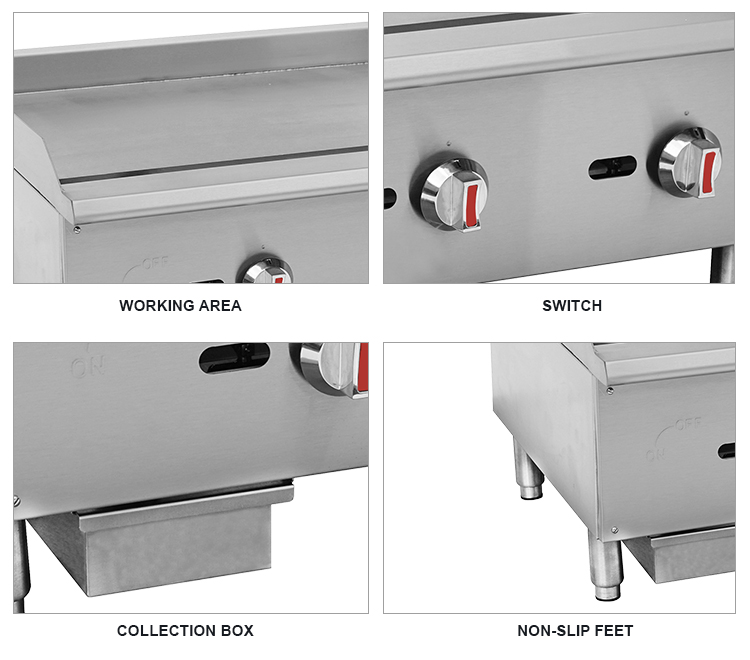 LR-EG-36S High Efficiency Electric Commercial Gas Grill and Griddle Multi-Specification BBQ With US Plug