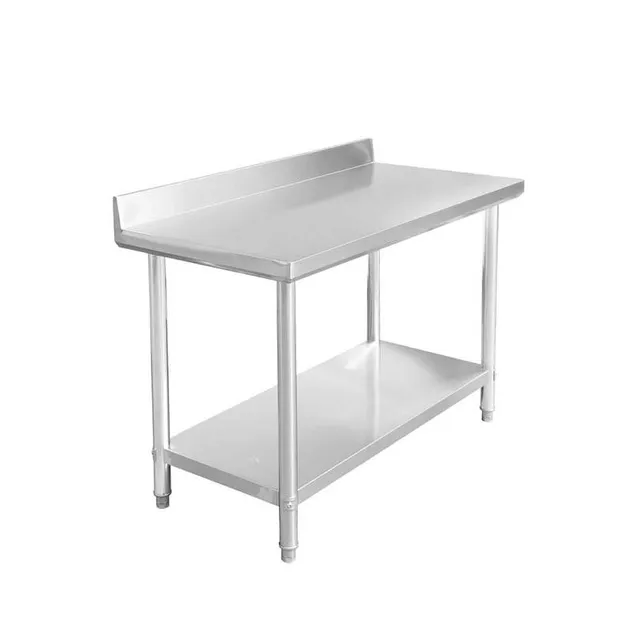 Double-Layer Stainless Steel Worktable with Back-Splash - Detail 6