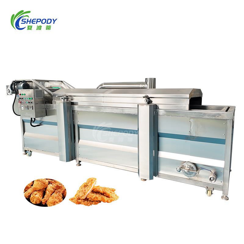 Shepody Industrial Continuous Frying Machine Plantain Chips Groundnut Continuous Fryer Machine Chicken Frying Machine