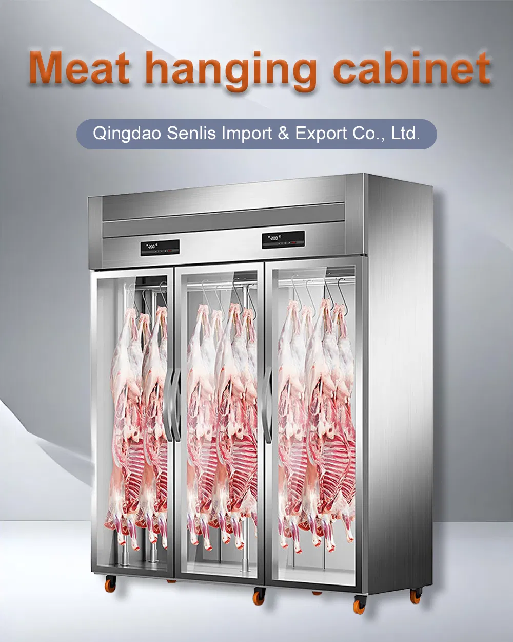 Hanging Fridge Fresh Meat Cabinet Meat Chiller Showcase Refrigerator Display Freezer Cases Shop Counter