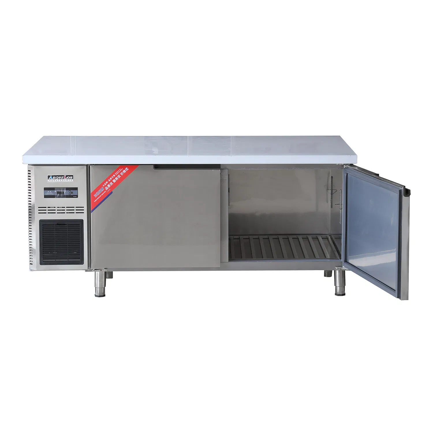 Commercial Under Counter Freezer Stainless Steel Fridge Workbench Chiller Refrigerator