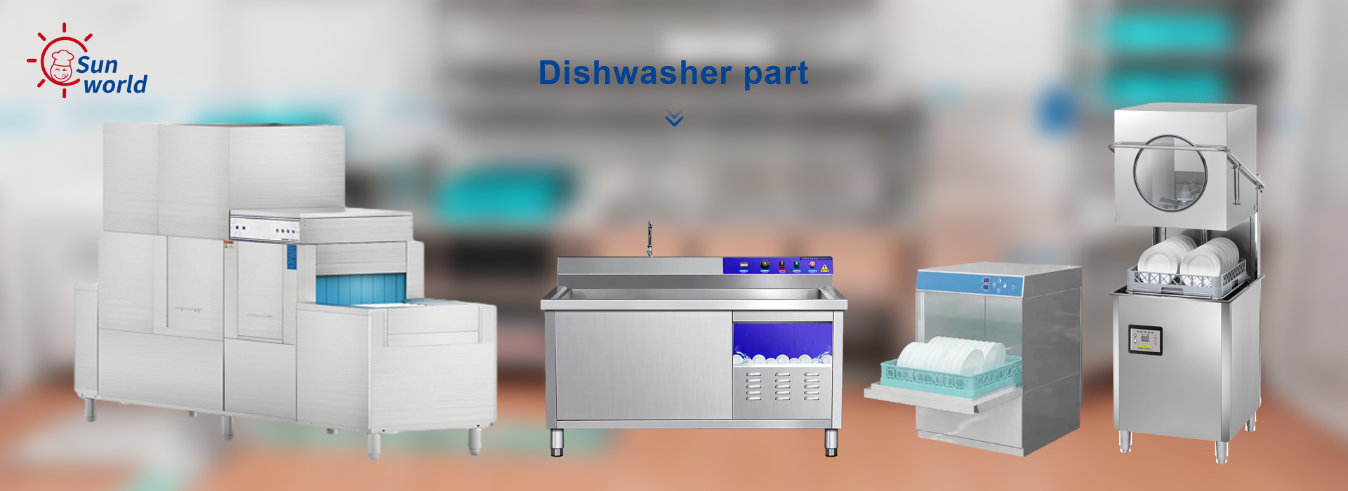 Hotel Restaurant Industrial Hood Type Dishwasher Banner