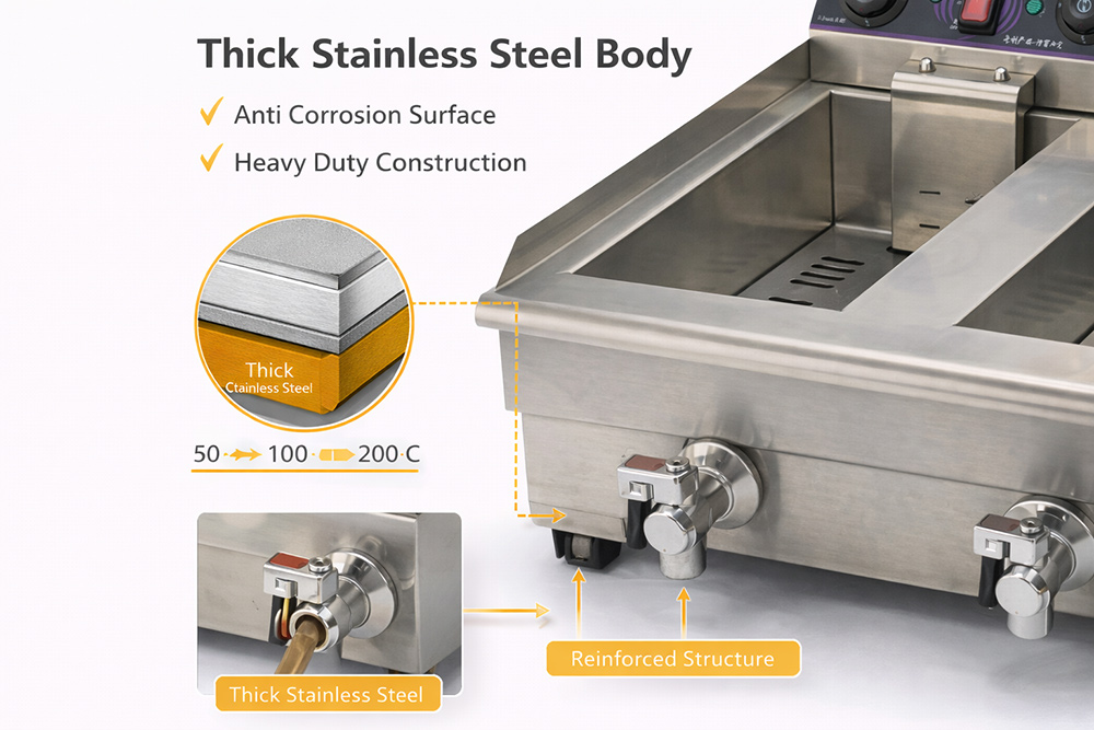 Thick Stainless Steel Construction