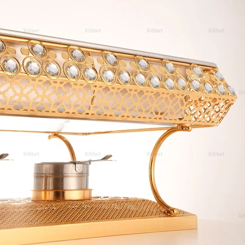 Chafing Dish Buffet Set Luxury Buffet Food Warmer Gold Chafing Dishes for Catering