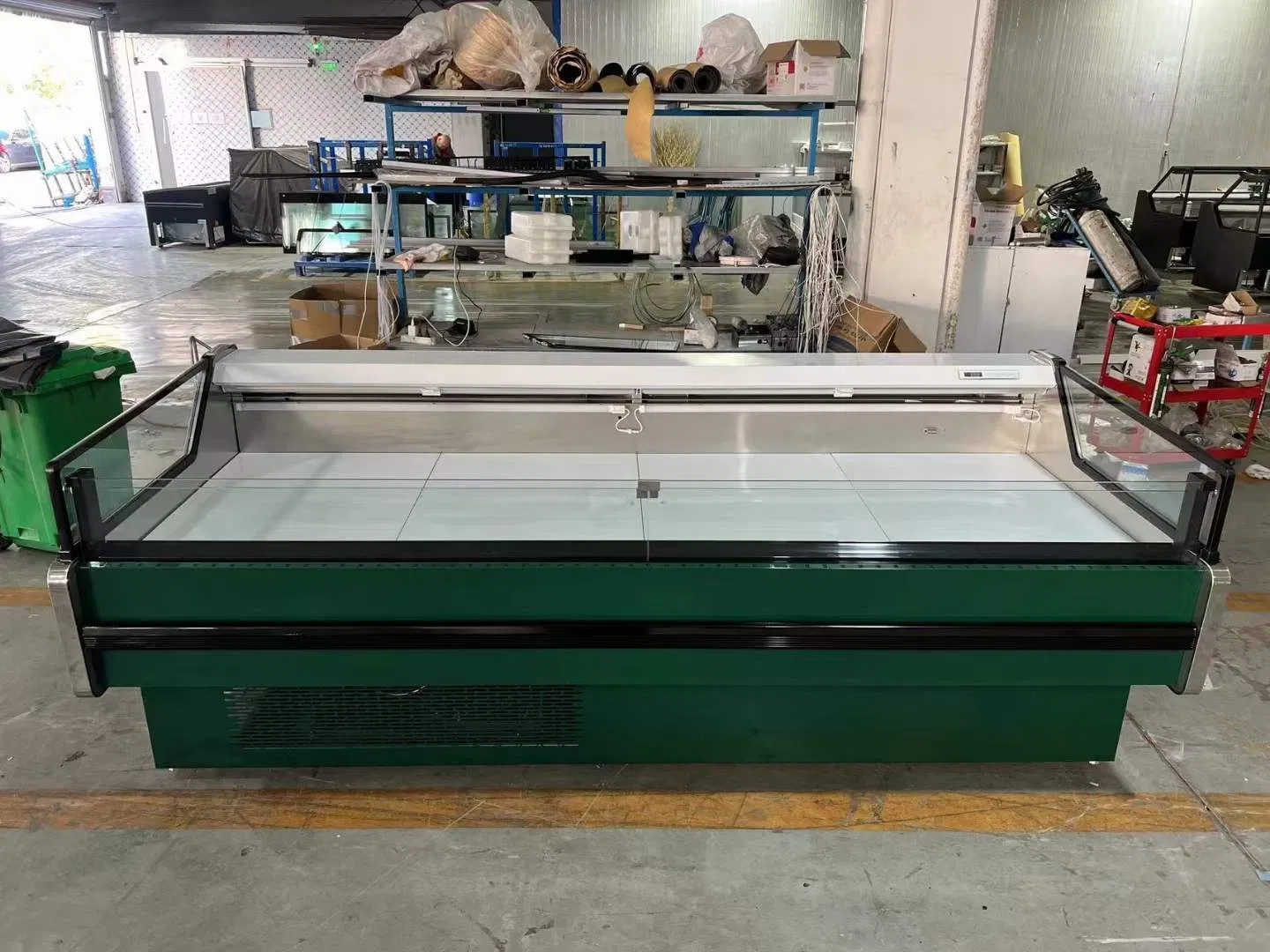 Supermarket Counter Horizontal Refrigerator Beef and Mutton Frozen Display Cabinet Open Chiller Chest Freezer