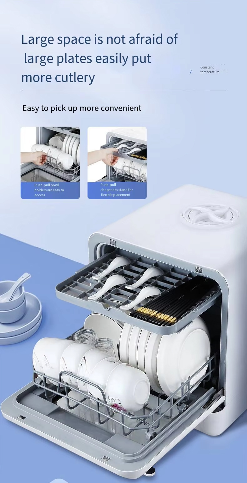Ideal Space-Saving Portable Mini Countertop Dishwasher Fully Automatic Dishwasher With Water Tank