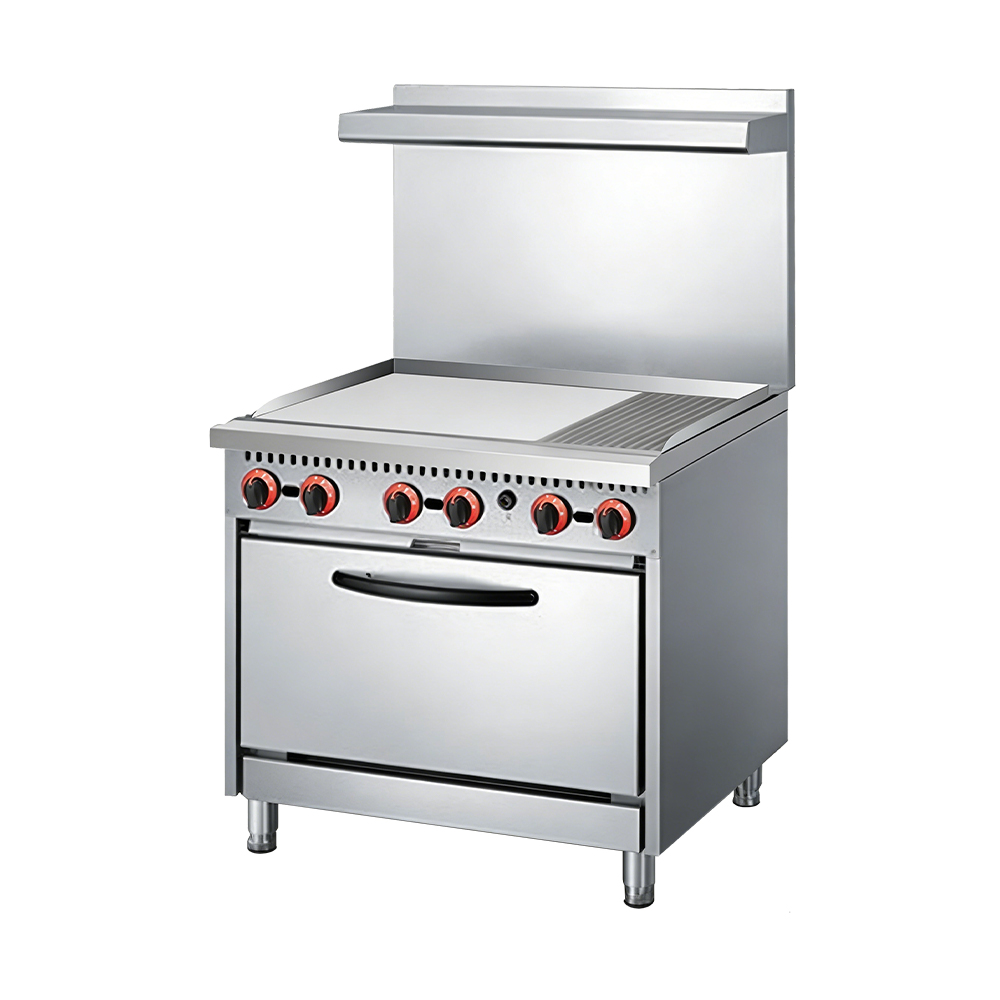Free Combination Industrial Kitchen Griddle Equipment With Ce High Quality Good Prices Electric Gas Griddle With Oven