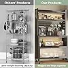 5 Tier Home Storage Cabinet Hangable with Dustproof Glass Door