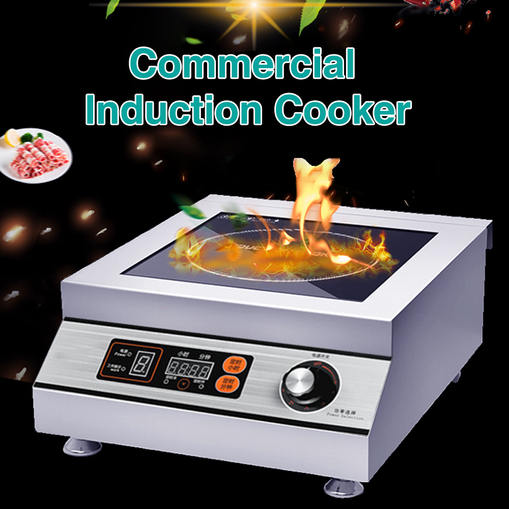 5000W Commercial Heating Coil Microcomputer Electric Wok Induction Cooker 380V 1 Year Warranty