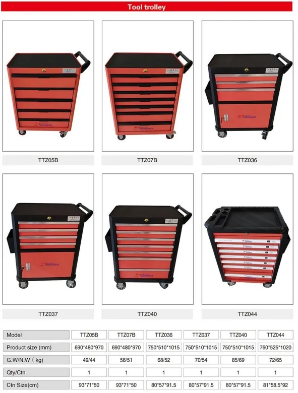 Mobile Cabinet Auto Repair Shop Turnover Handling Mobile Trolley Multi-Functional Storage Rack Three Layer Hardware Tool Cabinet