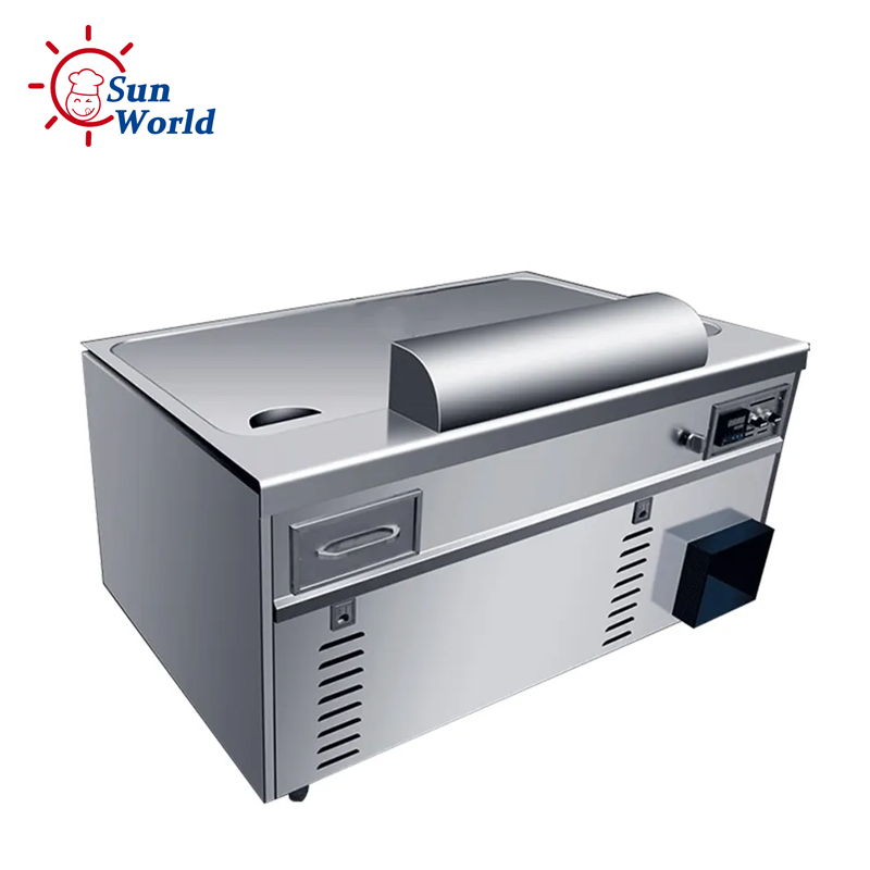 Customize Restaurant Japanese Stainless Steel Commercial Flat Top Griddle Induction Gas Electric Hibachi Teppanyaki Grill Table