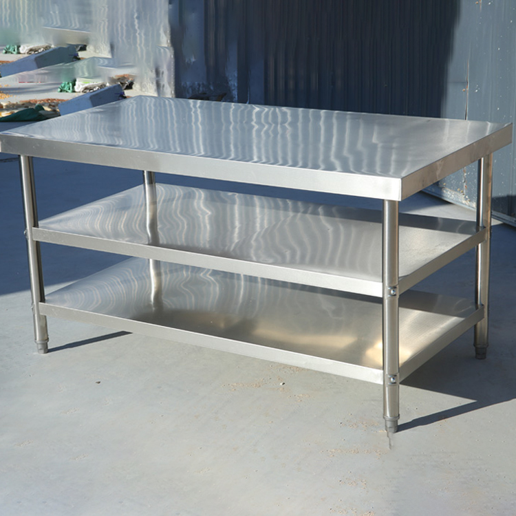 Commercial 201 Stainless Steel Work Table Working Table Restaurant Guangzhou Customized Kitchen Equipment