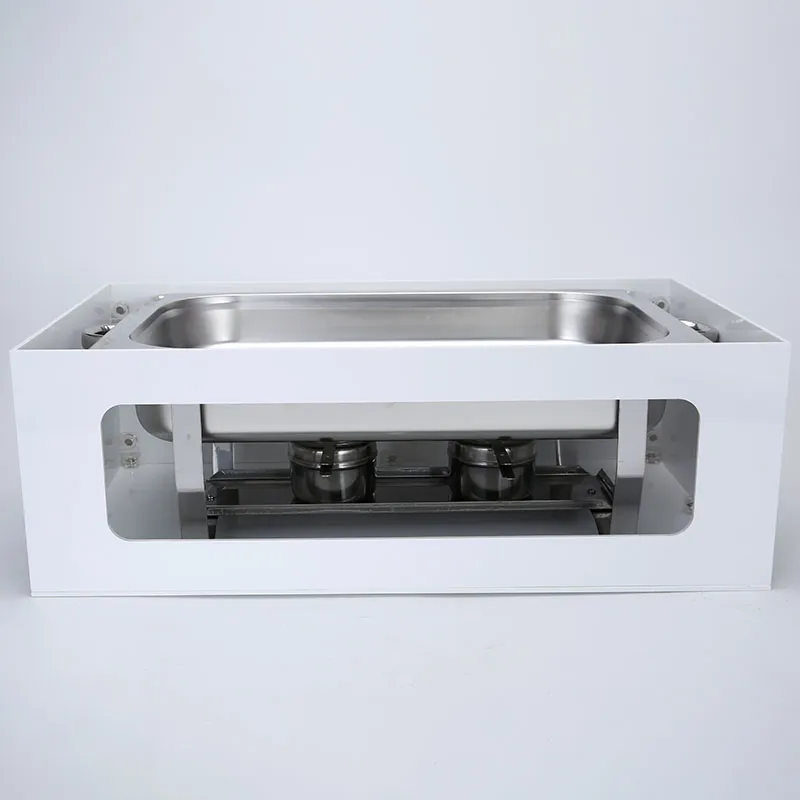 Chafing Dish Guard White Acrylic Food Warmer Stand Cover