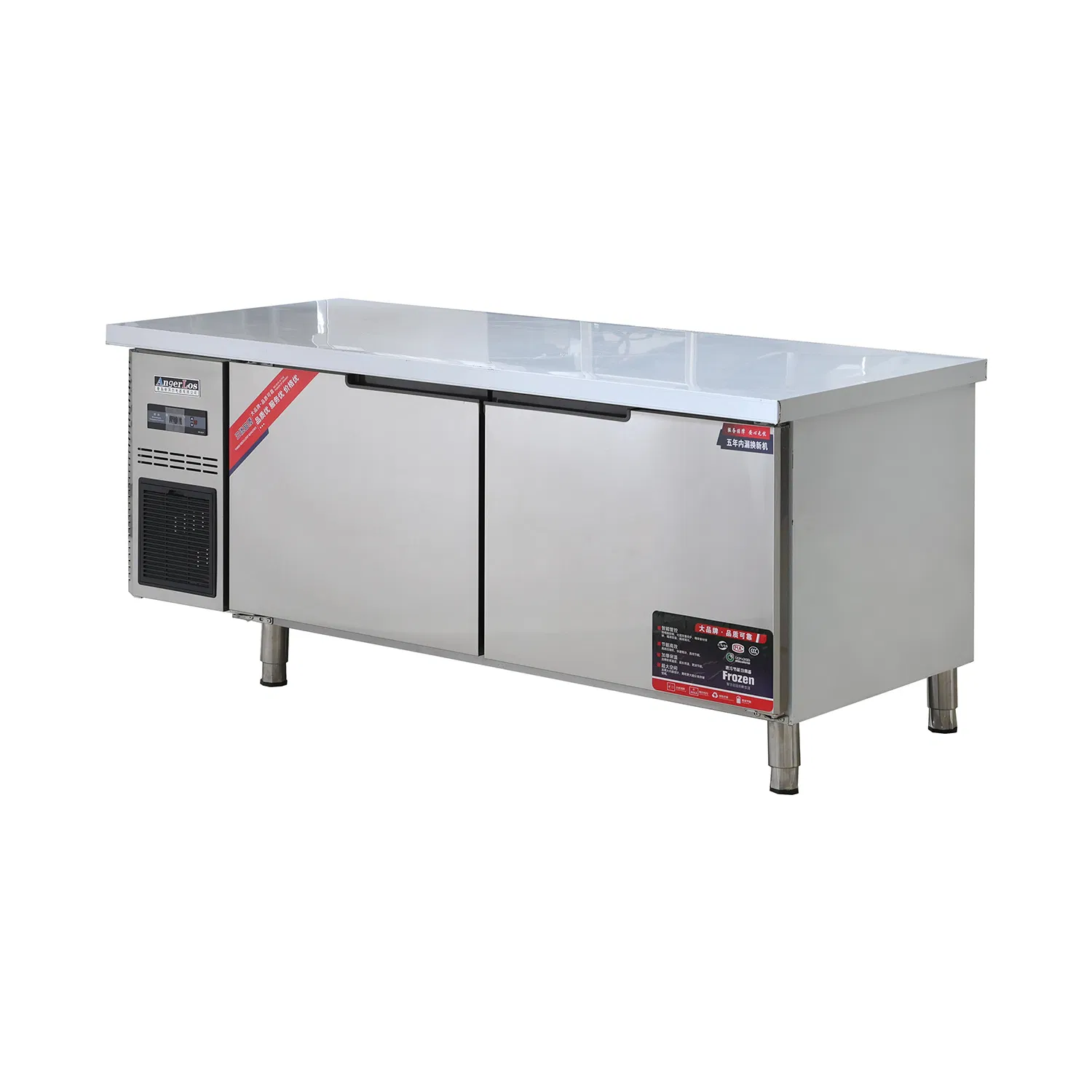 Commercial Under Counter Freezer Stainless Steel Fridge Workbench Chiller Refrigerator