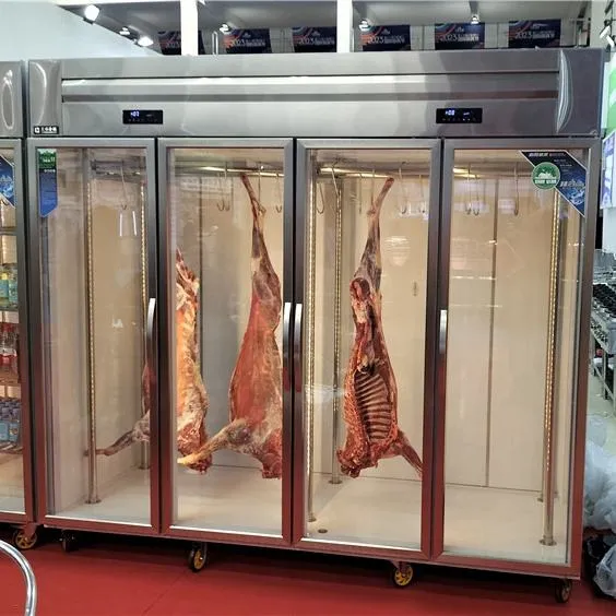 Hanging Fridge Fresh Meat Cabinet Meat Chiller Showcase Refrigerator Display Freezer Cases Shop Counter