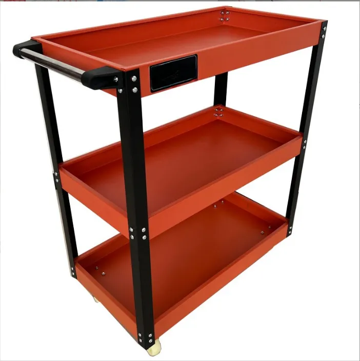 Mobile Cabinet Auto Repair Shop Turnover Handling Mobile Trolley Multi-Functional Storage Rack Three Layer Hardware Tool Cabinet