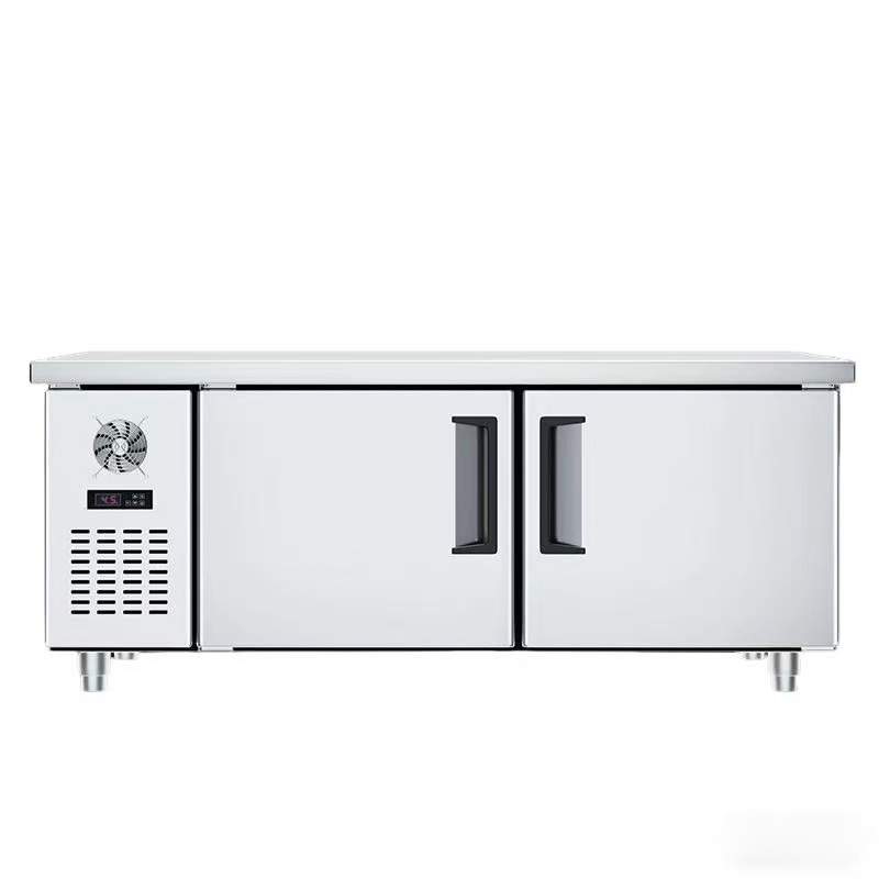 Sanitary Stainless Steel Kitchen Prep Worktable with Donper Compressor for Hospital Kitchens