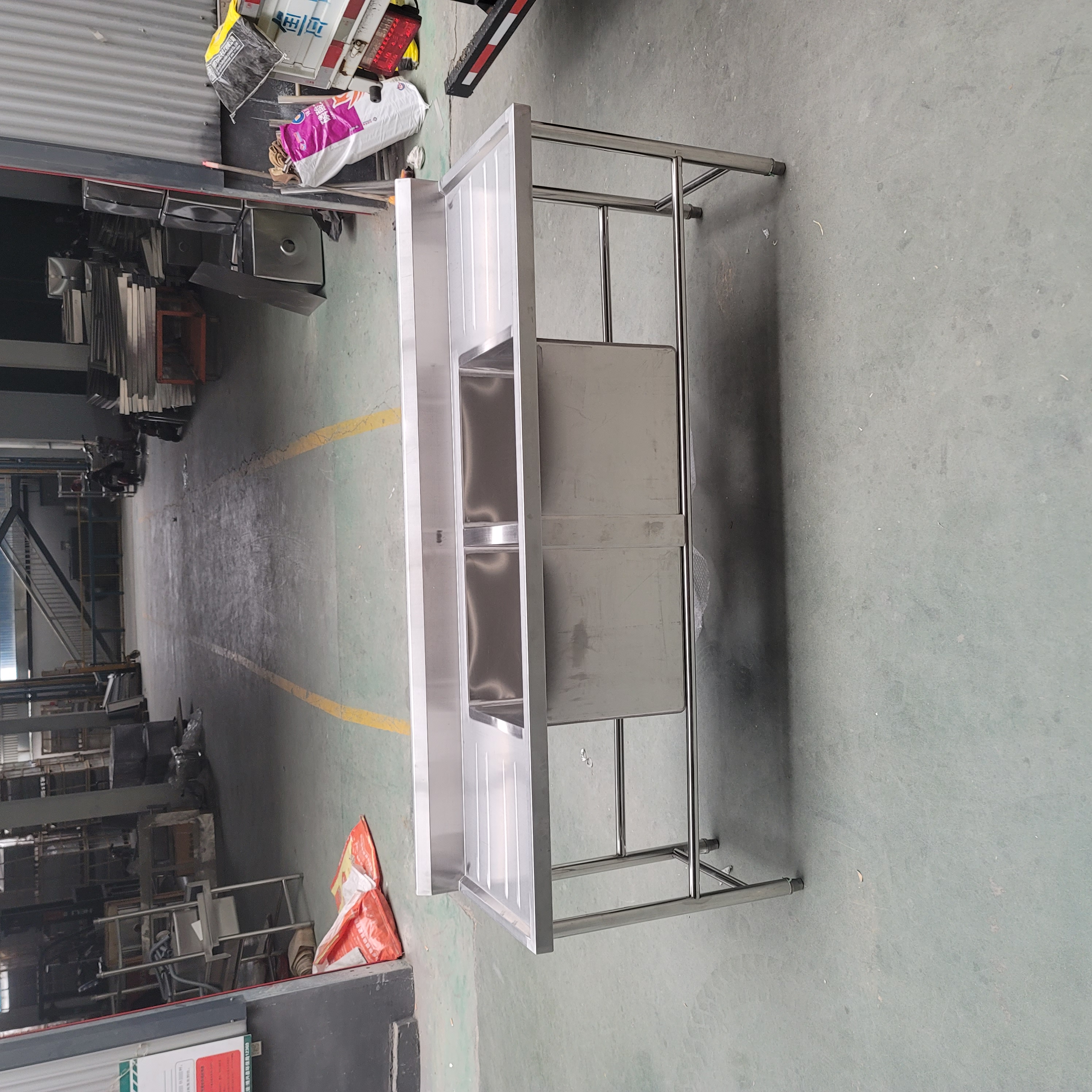 3 Compartment Commercial Sink Triple Bowl Sink High Quality 3 Bowl Commercial Sink with Table Stainless Steel Undermount Modern