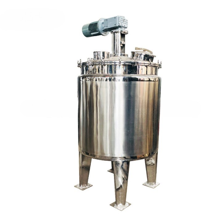 100L-1000L Food Grade Stainless Steel 304 Single Layer Flip Top Mixing Tank With Agitator