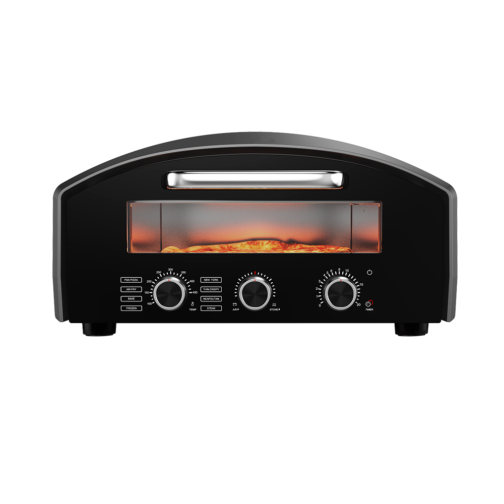 13 INCH PIZZA OVEN ELECTRIC INDOOR TABLETOP ROTATING WITH TIMER COMMERCIAL AUTOMATIC BAKING PIZZA Multi-functional BELT CE 450&deg;