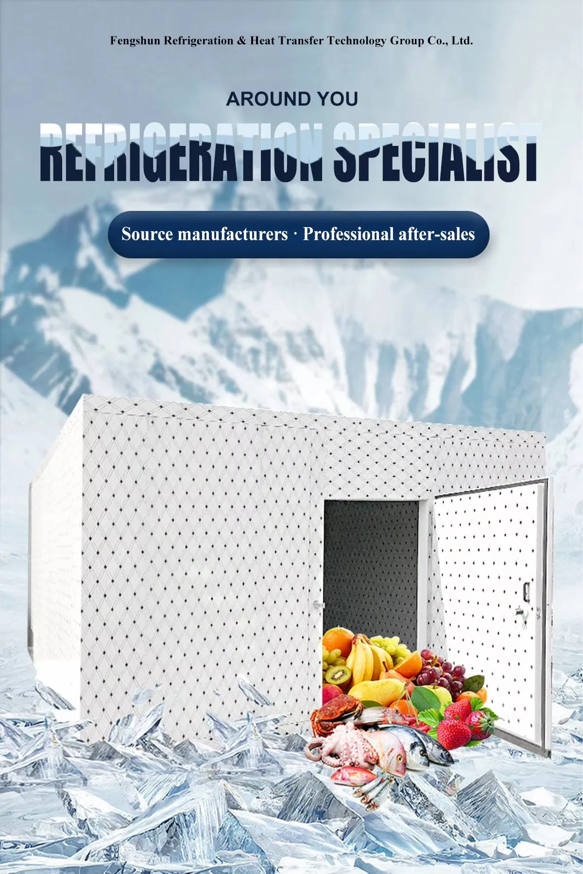 Factory Price Commercial Cold Room Quick Freezer Container Freezer 20FT Cold Room Refrigeration Unit